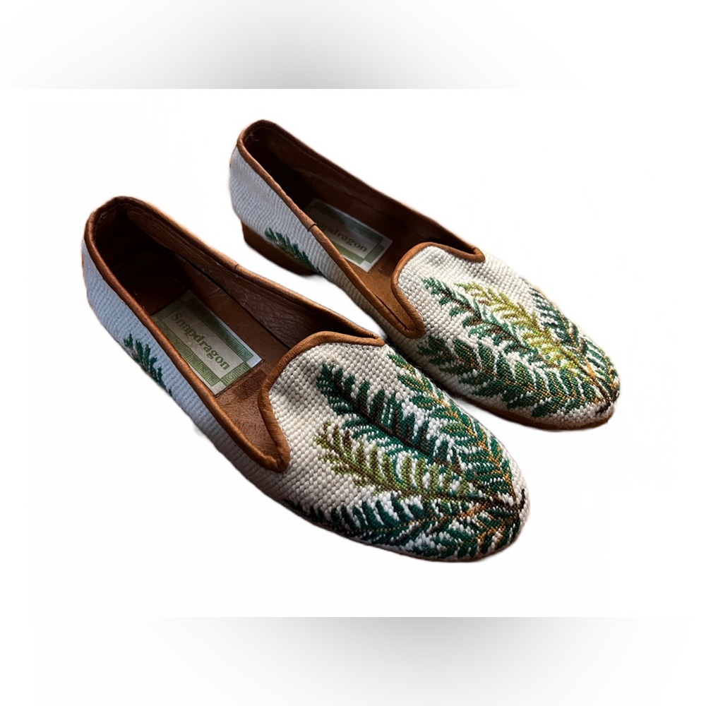 Anthropologie Snapdragon Needlepoint Loafers